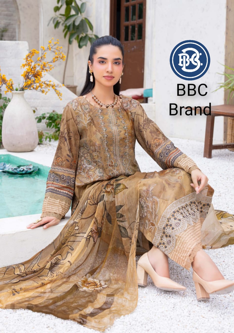 Premium Embroidery Lawn Luxury Suit