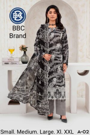 Premium Embroidery Lawn Luxury Suit