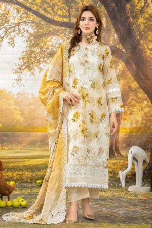 Digital Printed Embroidery Suit 3Piece