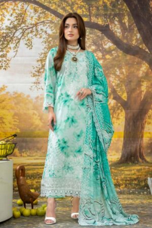 Digital Printed Embroidery Suit 3Piece