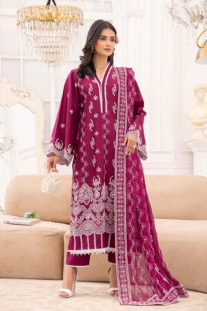 Digital Printed Embroidery 3P Suit